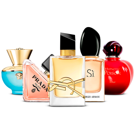 Σετ 5 Αρώματα   – Versace Dylan Turquoise, Prada Paradoxe, Yves Saint Laurent Libre, Giorgio Armani Sì και Dior Hypnotic Poison   [100 ml έκαστο]