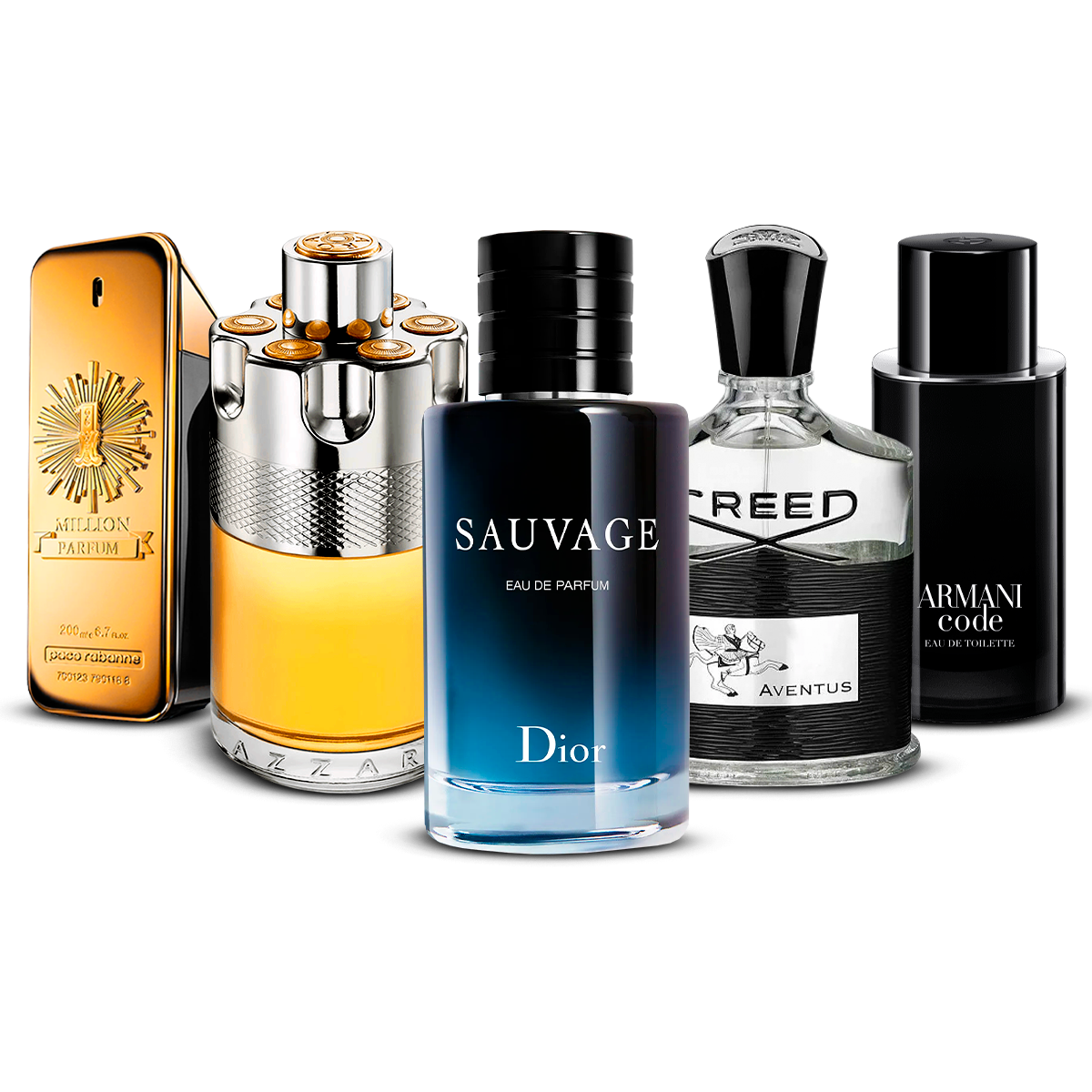 Σετ 5 Αρώματα  – 1 Million, Azzaro Wanted, Sauvage, Creed Aventus και Armani Code  [100 ml έκαστο]
