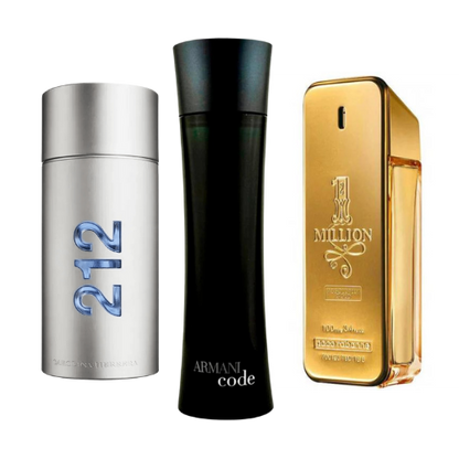 Σετ 3 Αρώματα | 212 Men NYC, Paco Rabanne One Million, Armani Code Homme 100 ml