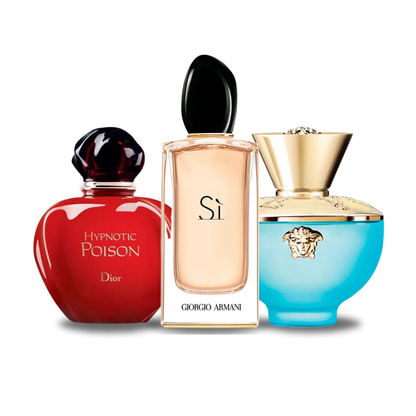Σετ 3 Αρώματα | Dior HYPNOTIC POISON, Giorgio Armani SÌ, Versace DYLAN TURQUOISE 100 ml