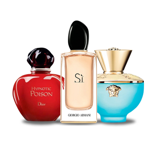 Σετ 3 Αρώματα | Dior HYPNOTIC POISON, Giorgio Armani SÌ, Versace DYLAN TURQUOISE 100 ml