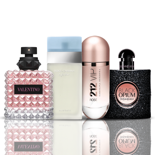 Σετ 4 Αρώματα | Valentino + Light Blue + 212 VIP Rose + Black Opium 100 ml