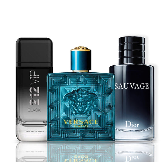 Σετ 3 Αρώματα | 212 VIP Black + Versace Eros + Sauvage Dior 100 ml