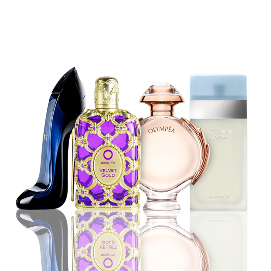 Σετ 4 Αρώματα | Light Blue + Orientica Velvet Gold + Good Girl + Olympea 100 ml