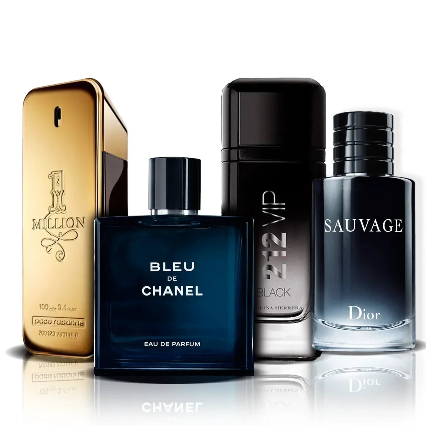 Σετ 4 Αρώματα | One Million, Bleu de Chanel, 212 Vip Black και Sauvage (100 ml)