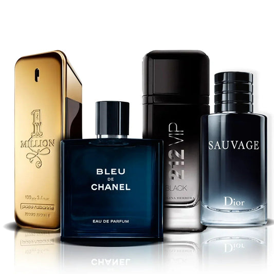 Σετ 4 Αρώματα | One Million, Bleu de Chanel, 212 Vip Black και Sauvage (100 ml)